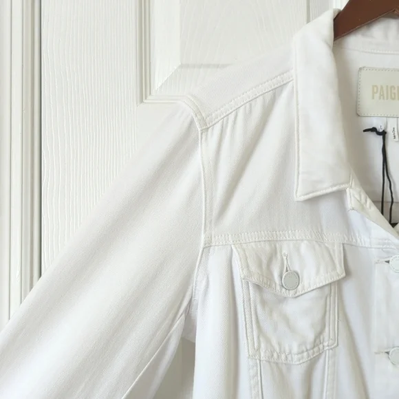 Paige Vivienne This Sh*t Is Bananas Custom Relaxed Cropped Denim Jacket White L - Picture 3 of 15